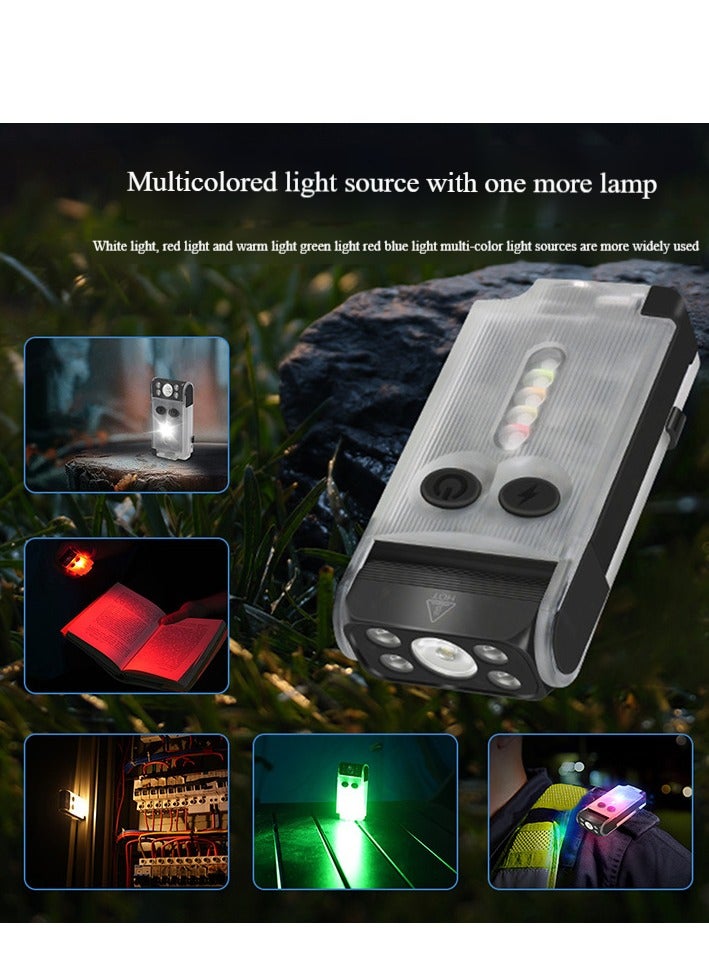 V30 LED سلسلة المفاتيح EDC مضان مصباح يدوي كليب ضوء العمل الدافئ من النوع C قابل لإعادة الشحن الشعلة المغناطيس التخييم فانوس الجيب - Image 2