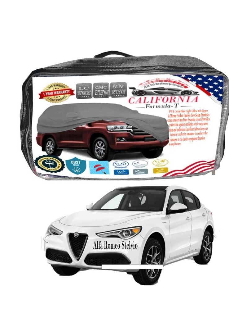 California formula-T California Car body Cover ,Windproof & Scratch Resistant with Working Gloves for Alfa Romeo Stelvio 