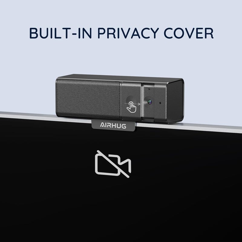 كاميرا ويب 3 في 1 - كاميرا ويب بدقة 1080P مع ميكروفون ومكبر صوت، كاميرا ويب USB مع غطاء الخصوصية، لمؤتمرات الفيديو/الفصول الدراسية عبر الإنترنت/البث المباشر للألعاب | كاميرا USB، غطاء خصوصية مدمج، مؤتمرات الفيديو/الفصول الدراسية عبر الإنترنت/البث المباشر للألعاب - Image 3