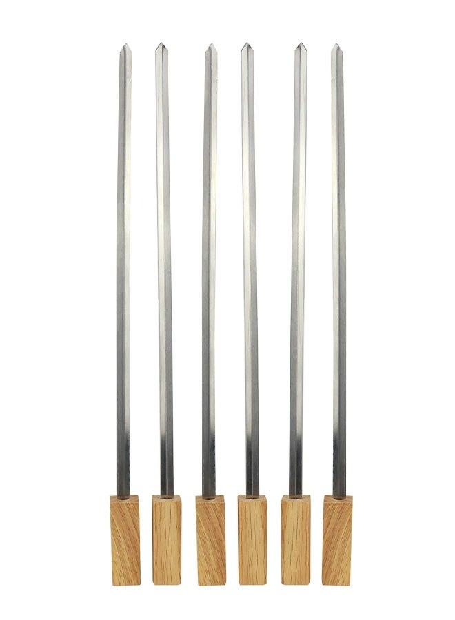 Campmate 6 - Pieces Flat Skewer Set Cm-1714 - Image 1