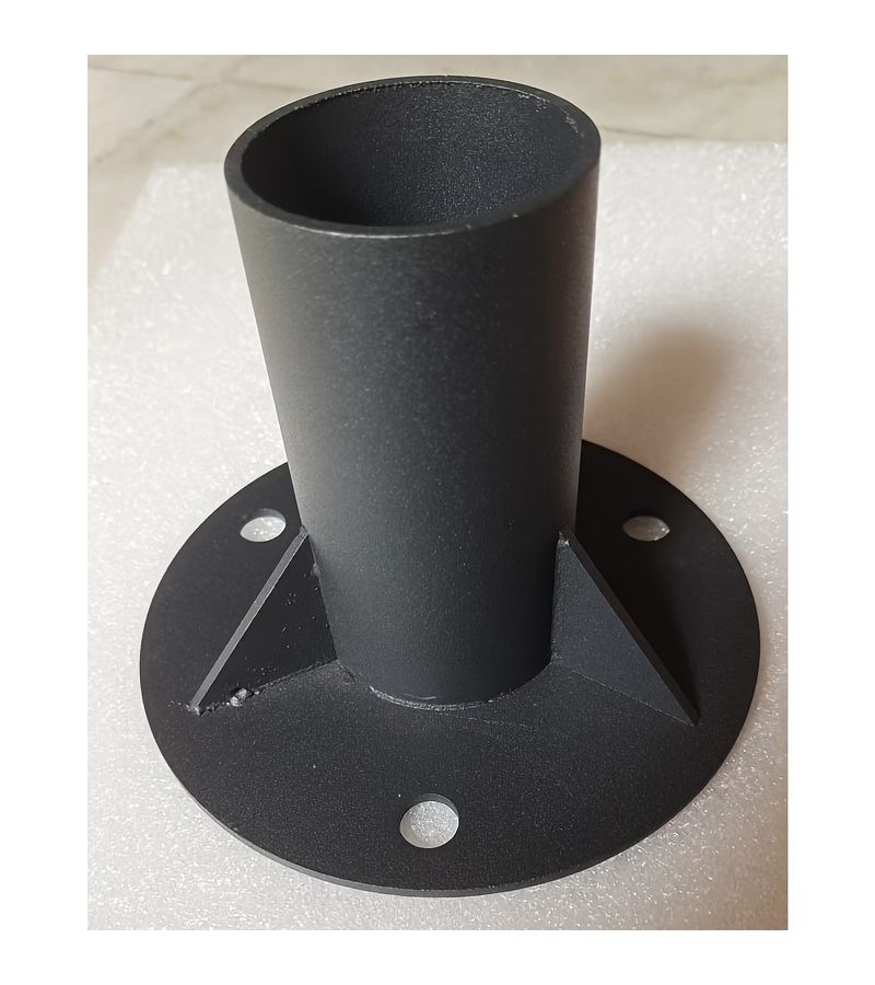 Metal Balustrade Floor Flanges Black 52mm for Fence Mailbox Flagpole Base - Image 3