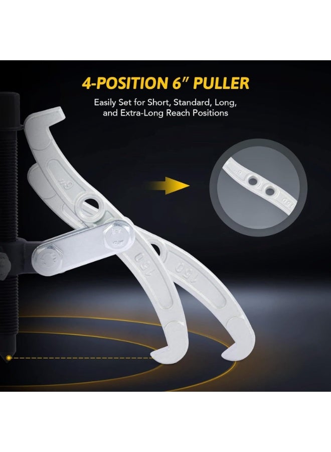 Gear Puller Set, 3 Jaw Puller Kit for Pulley Gear Bearing Flywheel Removal, Heavy Duty Pulley Puller with Reversible Jaws Bearing Puller Tool Kit (Color : 3PCS)  - Image 2