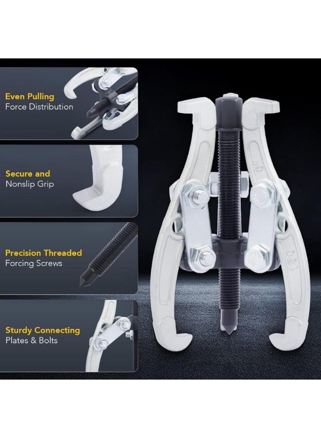 Gear Puller Set, 3 Jaw Puller Kit for Pulley Gear Bearing Flywheel Removal, Heavy Duty Pulley Puller with Reversible Jaws Bearing Puller Tool Kit (Color : 3PCS)  - Image 5