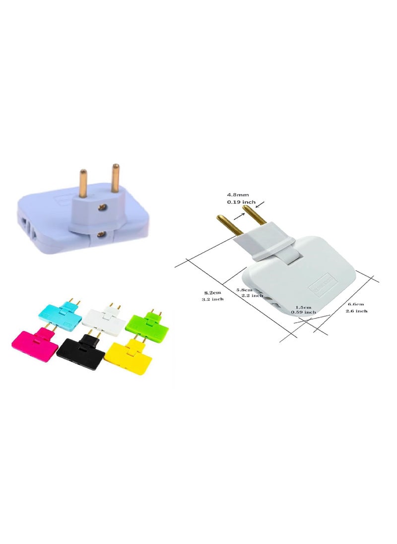 Generic Multi-colored Triple-switch Plug, Multi-colored (1 Piece)  - Image 1