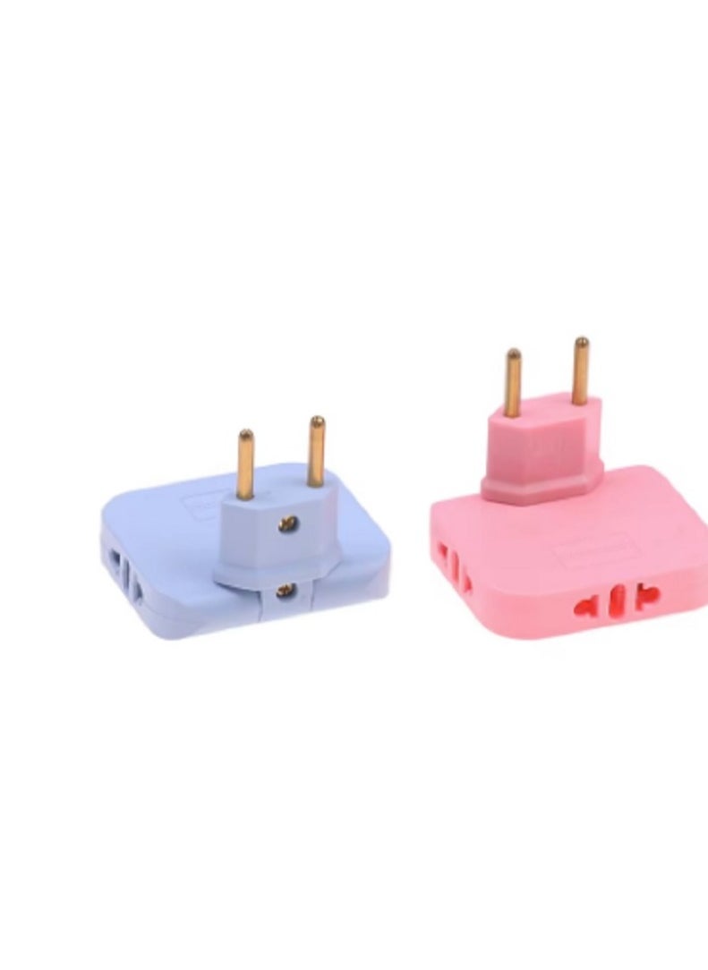 Generic Multi-colored Triple-switch Plug, Multi-colored (1 Piece)  - Image 4