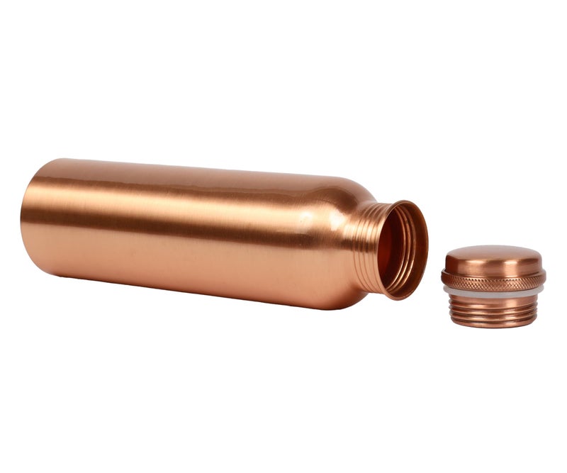 ANARO Pure Copper Water Bottle with No Joint and Leak Proof Ayurvedic Health Benefits for Yoga, Tamba Water Bottle For Travelling Purpose, Office Home, School, Gym (Pack of 1) - Image 2
