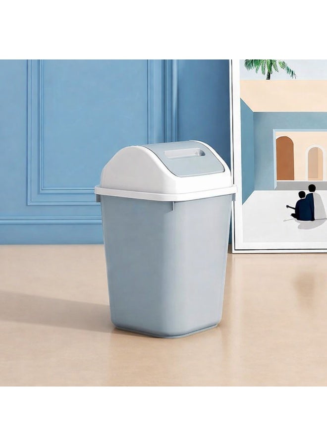 Dunekart 14L Flip-Top Waste Bin With Swing Lid, Pearl Grey - Image 3