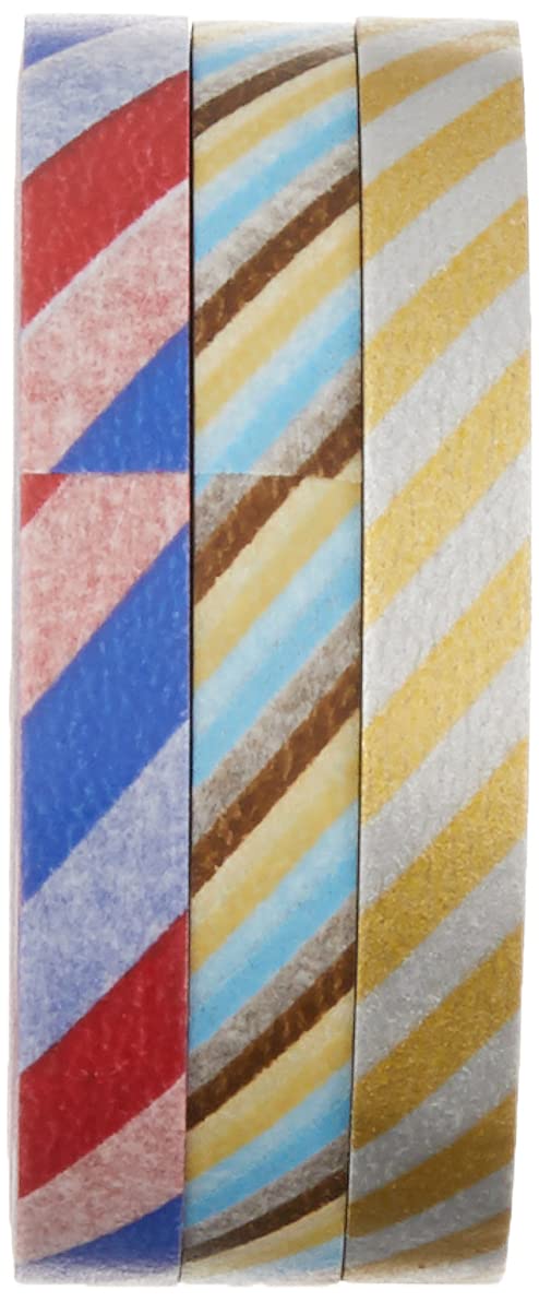 MT mt Washi Masking Tape, Slim, Twist Cord C, 6mm x 10m x 3 (Set of 3)  - Image 2