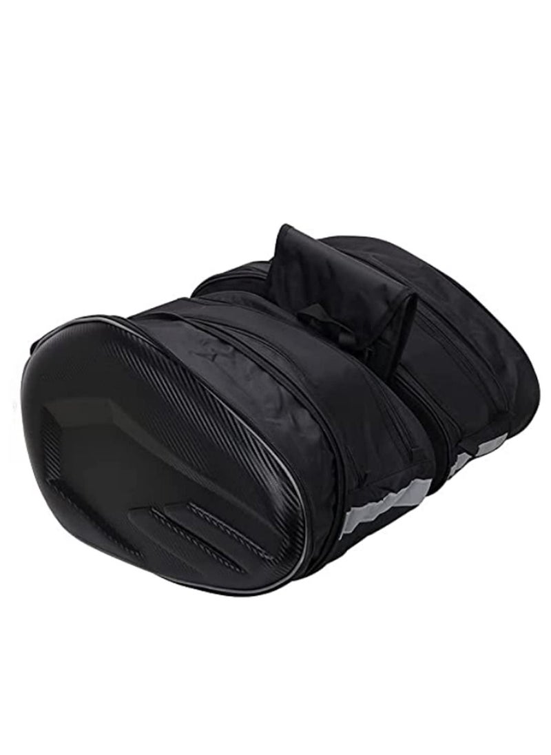 Generic - Waterproof Motorcycle Side Bags SaddleBag Oxford Fabric Saddle Bags Moto Trunk Luggage Helmet Riding Travel Bags-2pcs - Image 1
