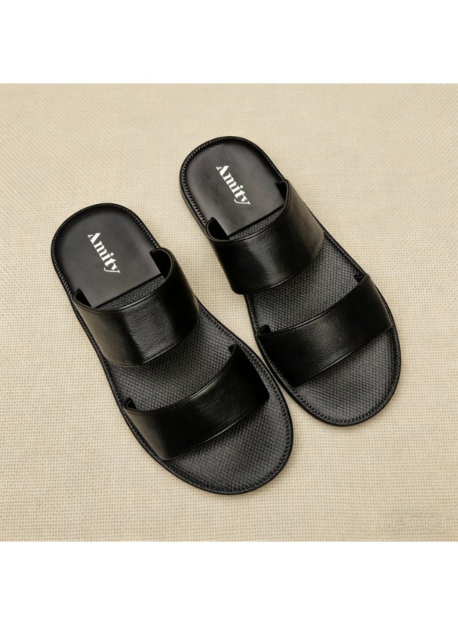 Men's Casual Slide Sandals, Soft Cushion Breathable Anti Slip Footwear for Indoor Outdoor Use - Image 2