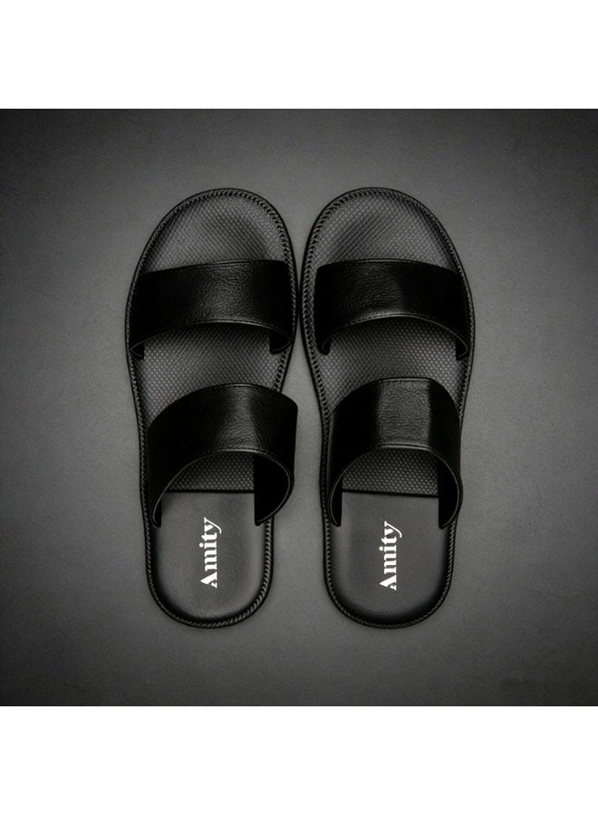 Men's Casual Slide Sandals, Soft Cushion Breathable Anti Slip Footwear for Indoor Outdoor Use - Image 1