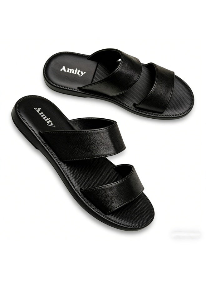 Men's Casual Slide Sandals, Soft Cushion Breathable Anti Slip Footwear for Indoor Outdoor Use - Image 4