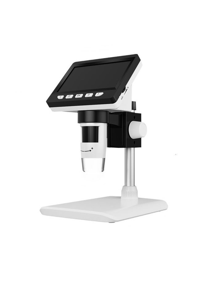 ماركة غير محددة مجهر رقمي LCD، مجهر USB تكبير 1000x، تلسكوب رقمي محمول مع 8 مصابيح LED قابلة للتعديل لنظام التشغيل Windows وMacOS، (قطعة واحدة، أبيض)  - Image 1