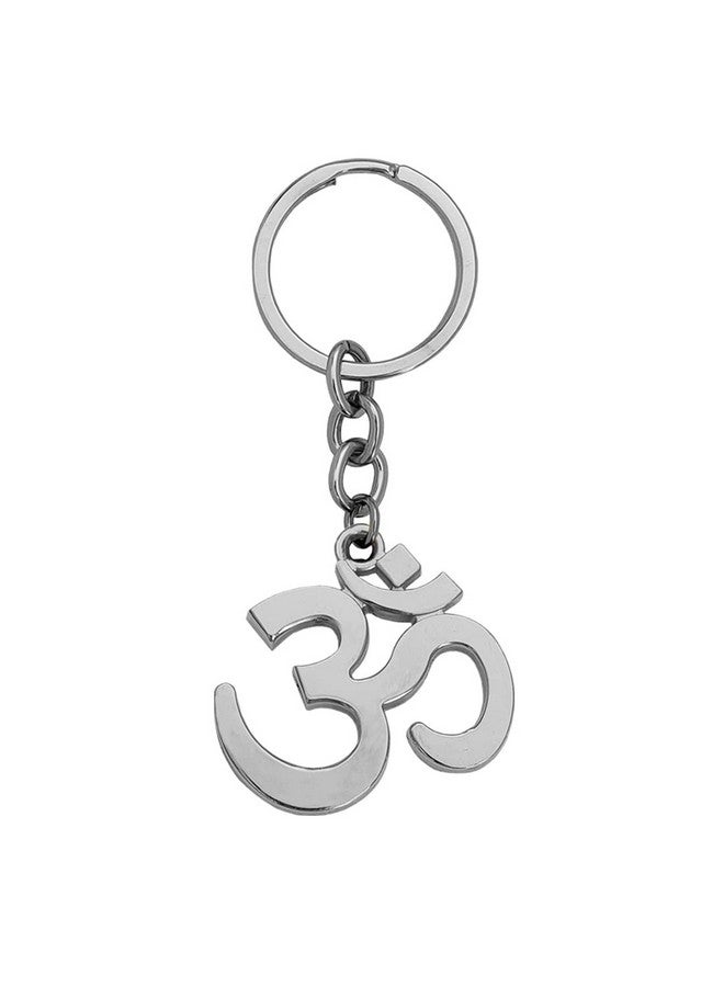 M Men Style Lord Shiva Mahadev OM Religious Silver Metal Keychain & Keyring for Bikes Cars Bags Home Cycle Men Women Boys and Girls - Image 1