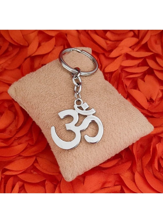 M Men Style Lord Shiva Mahadev OM Religious Silver Metal Keychain & Keyring for Bikes Cars Bags Home Cycle Men Women Boys and Girls - Image 4