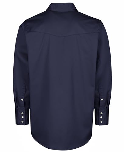 Titicaca FR Shirt for Men Pearl Snaps Flame Resistant 100% C 7.5oz Navy Welding Shirt - Image 3