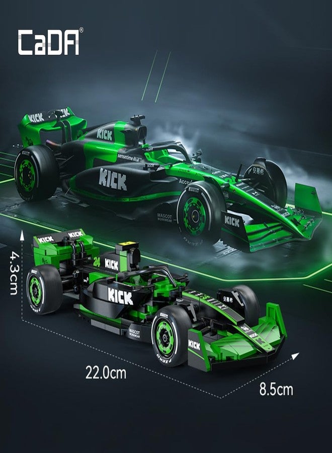 CaDA C55032W Kick Sauber F1 Team C44 Racing Building Set,MOC 1:24 Racing Car Brick Kit,Collectible Display Model for Adults Home Decor（314 pcs） - Image 3