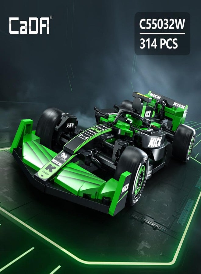 CaDA C55032W Kick Sauber F1 Team C44 Racing Building Set,MOC 1:24 Racing Car Brick Kit,Collectible Display Model for Adults Home Decor（314 pcs） - Image 2