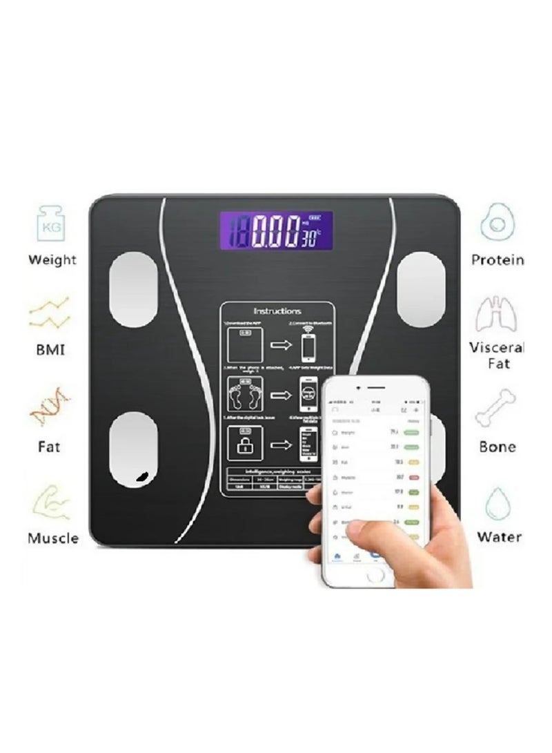 Digital scale for measuring body weight and fat percentage with Bluetooth technology - Image 1