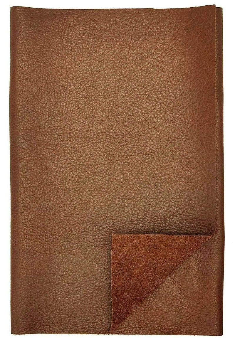 REED Leather Hides - Cow Skins (12 X 24 Inches 2 Square Foot, Brown) - Image 1