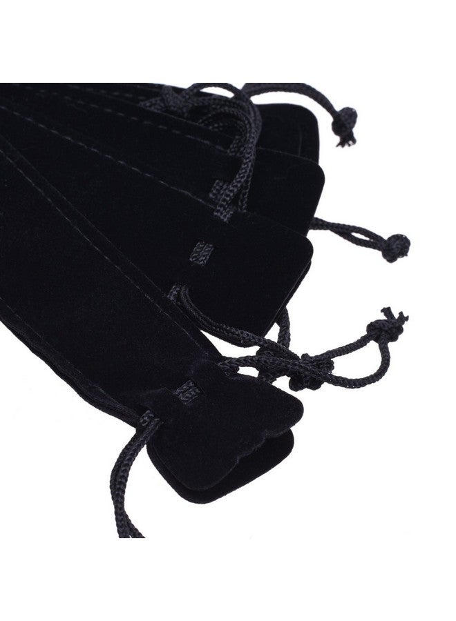 WAFJAMF 20Pcs Velvet Drawstring Pen Pouchvelvet Pen Pouch Case Pencil Bag Pen Bagholder (Black Color)  - Image 3
