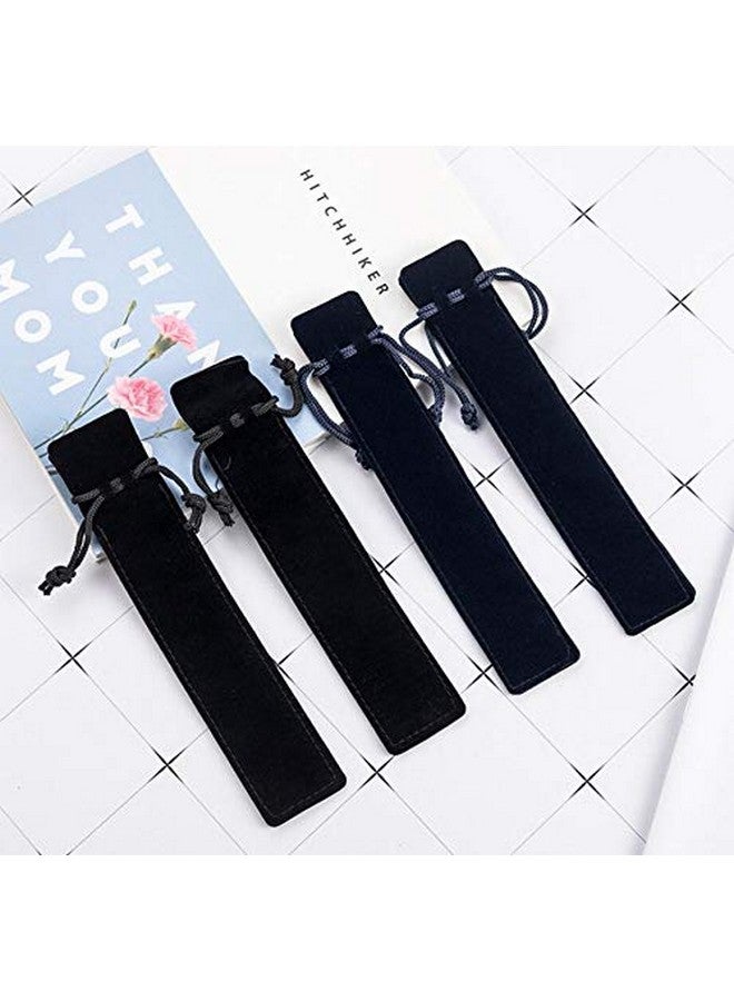 WAFJAMF 20Pcs Velvet Drawstring Pen Pouchvelvet Pen Pouch Case Pencil Bag Pen Bagholder (Black Color)  - Image 4