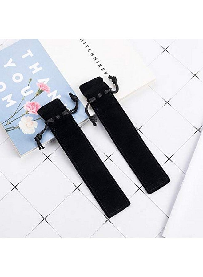 WAFJAMF 20Pcs Velvet Drawstring Pen Pouchvelvet Pen Pouch Case Pencil Bag Pen Bagholder (Black Color)  - Image 5