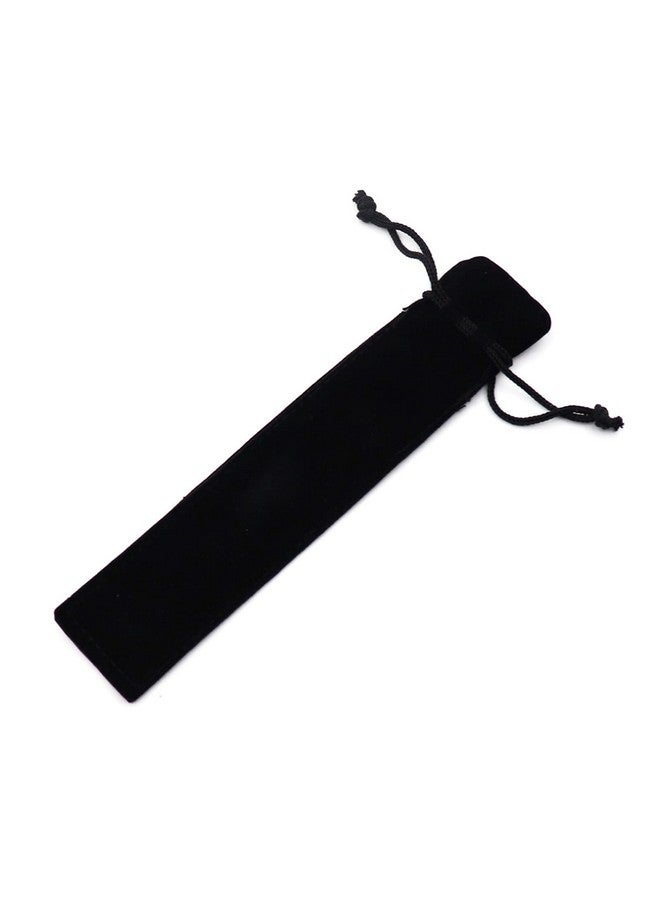 WAFJAMF 20Pcs Velvet Drawstring Pen Pouchvelvet Pen Pouch Case Pencil Bag Pen Bagholder (Black Color)  - Image 1