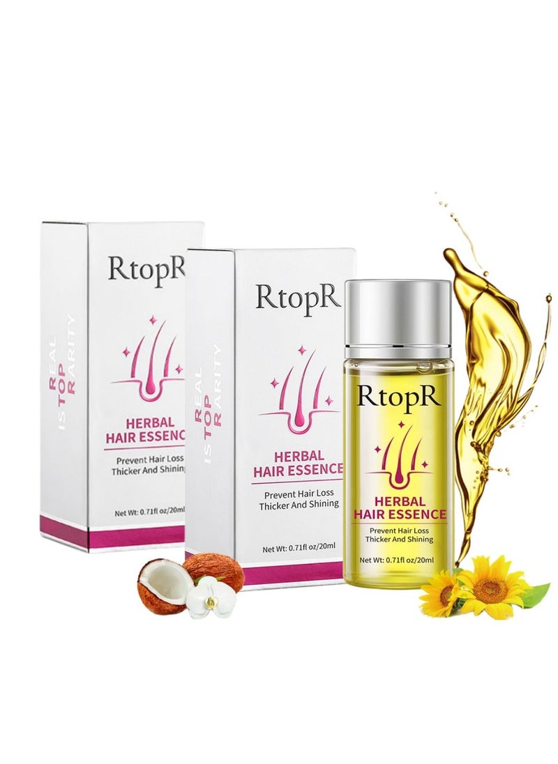RtopR 2-PACK Hair Care Essential Oil, Makes Hair Soft and Shiny 20ml*2 - Image 1