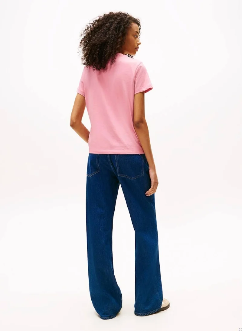 TOMMY JEANS Linear Logo Crew Neck T-Shirt