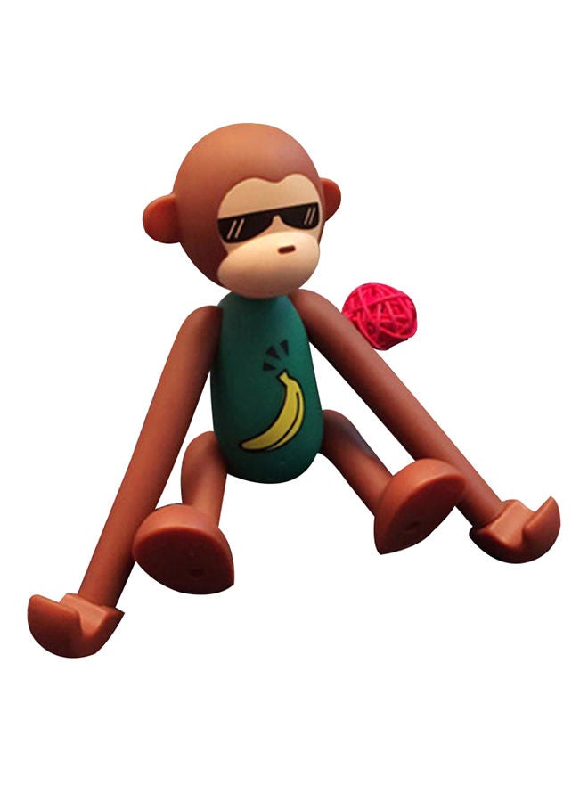 NIBEMINENT Cute Monkey Adjustable Desk Phone Holder Green/Brown 