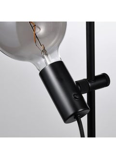 Beauenty Floor lamp with light bulb, black/globe grey clear glass  - Image 2