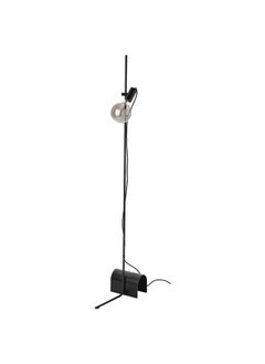 Beauenty Floor lamp with light bulb, black/globe grey clear glass  - Image 1
