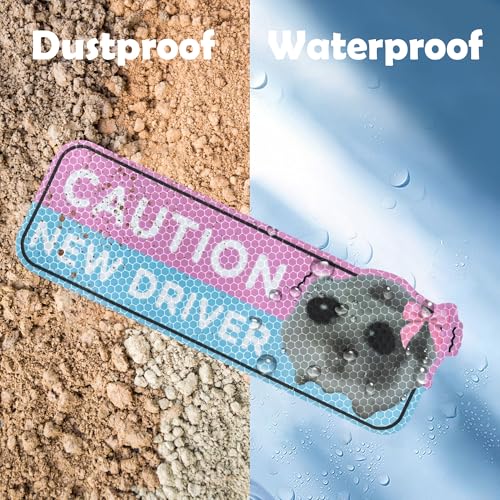 CNhoqc New Student Driver Magnet - 4 Pcs Shivering Hamster Please Be Patient New Student Driver Automotive Car Magnet Reflective Safety Warning Attention Sign Reusable Removable Novice Bumper Sticker - Image 5