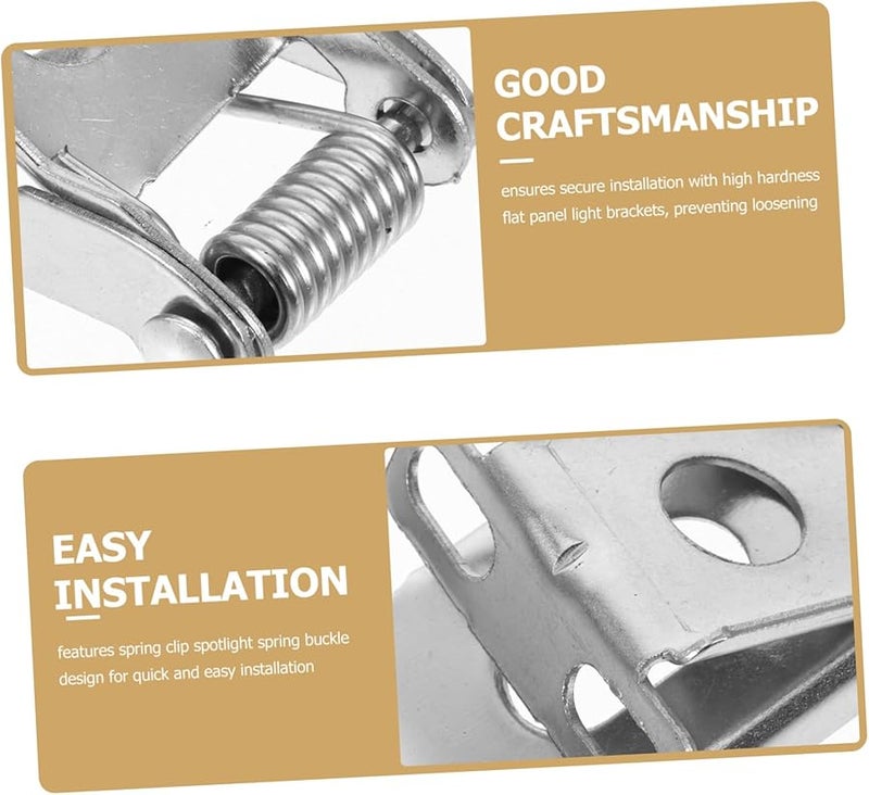 STOBAZA 12pcs High Hardness Downlight Spring Clips for Recessed Ceiling Lighting Easy Installation - Image 4