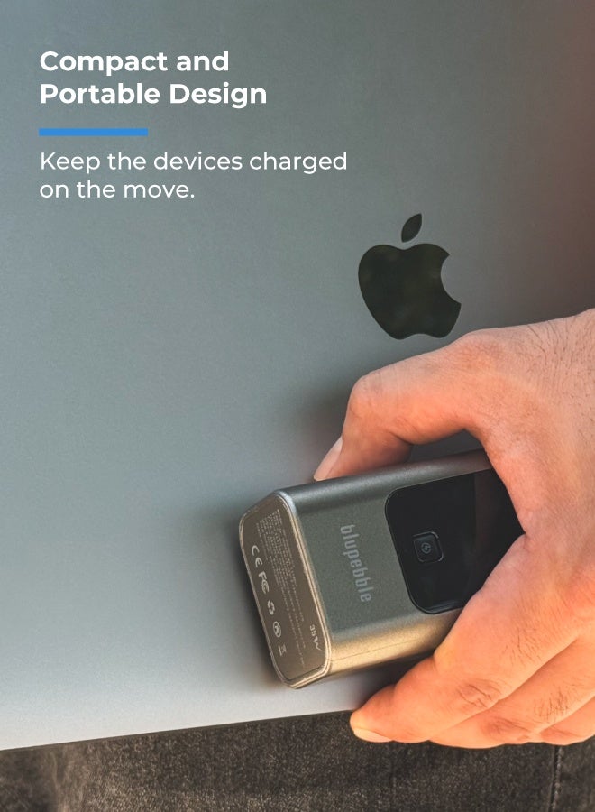 blupebble PowerPod 10000mAh 35W Fast Charging Power Bank | USB-C PD & USB-A QC Output with LED Display – Compact Portable Charger for Phones, Tablets & Devices - Image 2