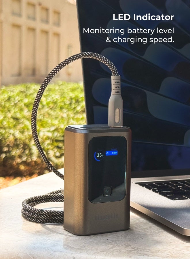 blupebble PowerPod 10000mAh 35W Fast Charging Power Bank | USB-C PD & USB-A QC Output with LED Display – Compact Portable Charger for Phones, Tablets & Devices - Image 3