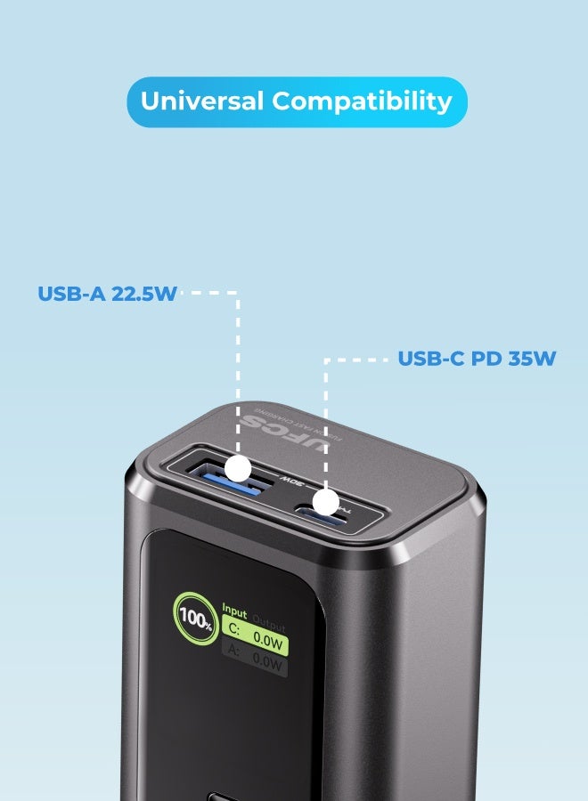 blupebble PowerPod 10000mAh 35W Fast Charging Power Bank | USB-C PD & USB-A QC Output with LED Display – Compact Portable Charger for Phones, Tablets & Devices - Image 4