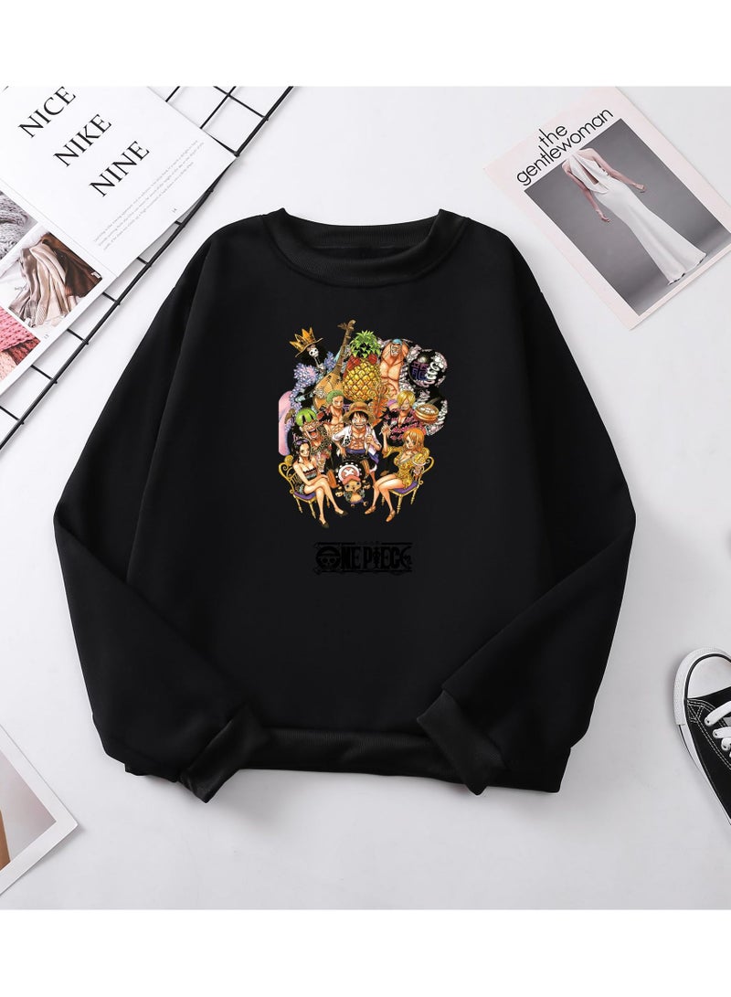 KUYING New One Piece Casual Loose Round Neck Hoodie  - Image 1