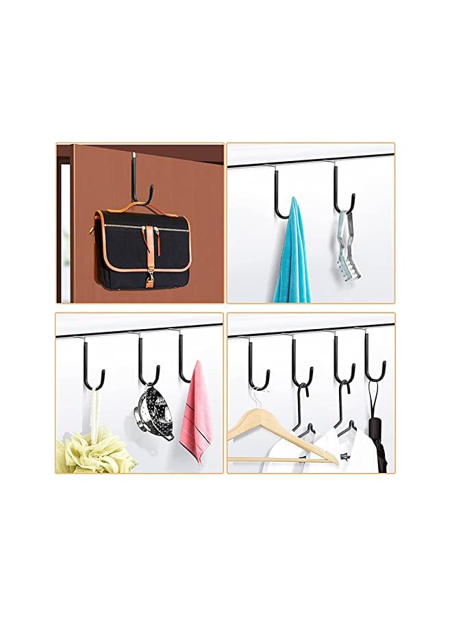 PROMASS 4 Packs Over Door Hanger for Clothes,Bathroom Heavy Duty Towel Hook Kitchen Wall Mount Hanging - Image 5