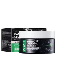 Zozu Bamboo Charcoal Peel Off Mask Blackhead Removal Face Mask Blackhead Mask Charcoal Nose Pore Strips Blackhead Remover Mask for Stubborn Blackheads Whiteheads Oil Face Pore Purifying Cleansing Face Mask 