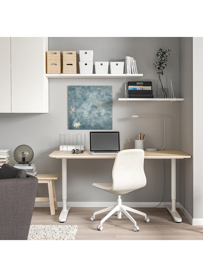 erorex Wall shelf combination, white/white, 120x30 cm - Image 2