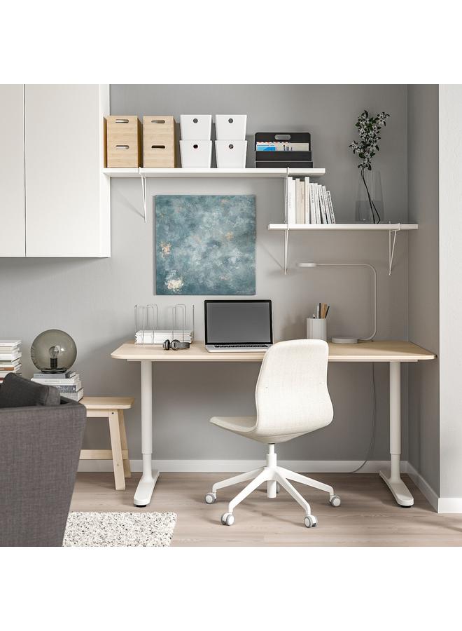 erorex Wall shelf combination, white/white, 120x30 cm - Image 3