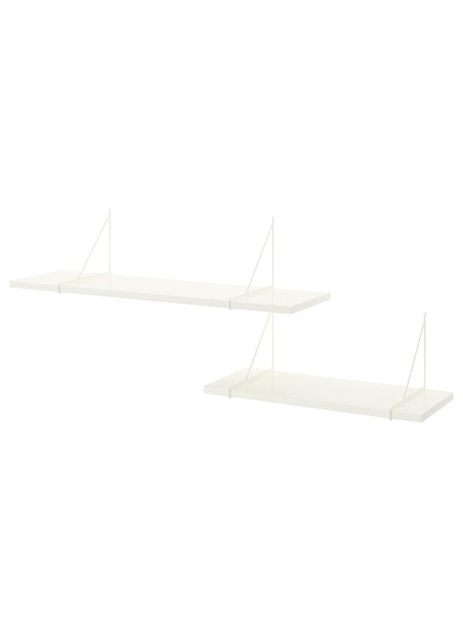 erorex Wall shelf combination, white/white, 120x30 cm - Image 1