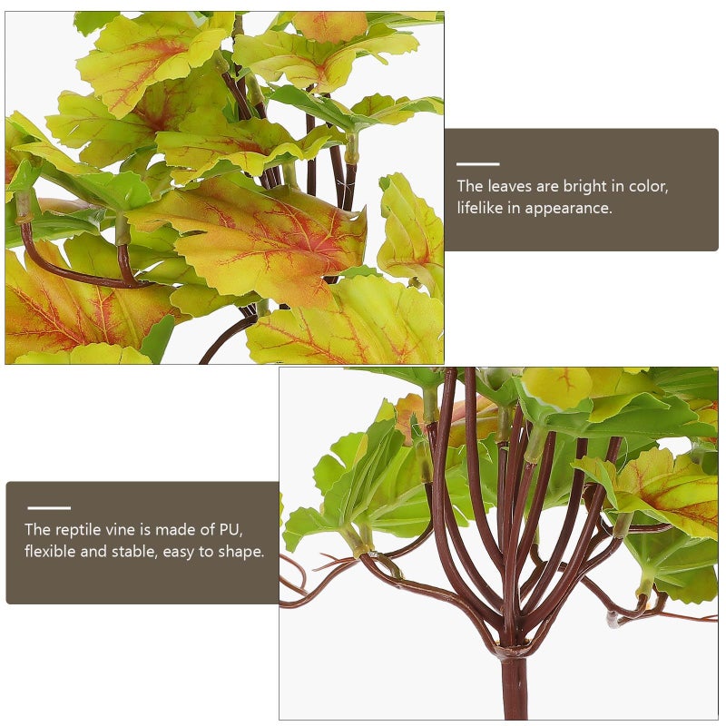 قطعتان من نباتات الزواحف الاصطناعية للديكور داخل terrarium (مرابي حيوانات) ومناظر طبيعية، مناسبة لأحواض الثعابين والسحالي. - Image 4