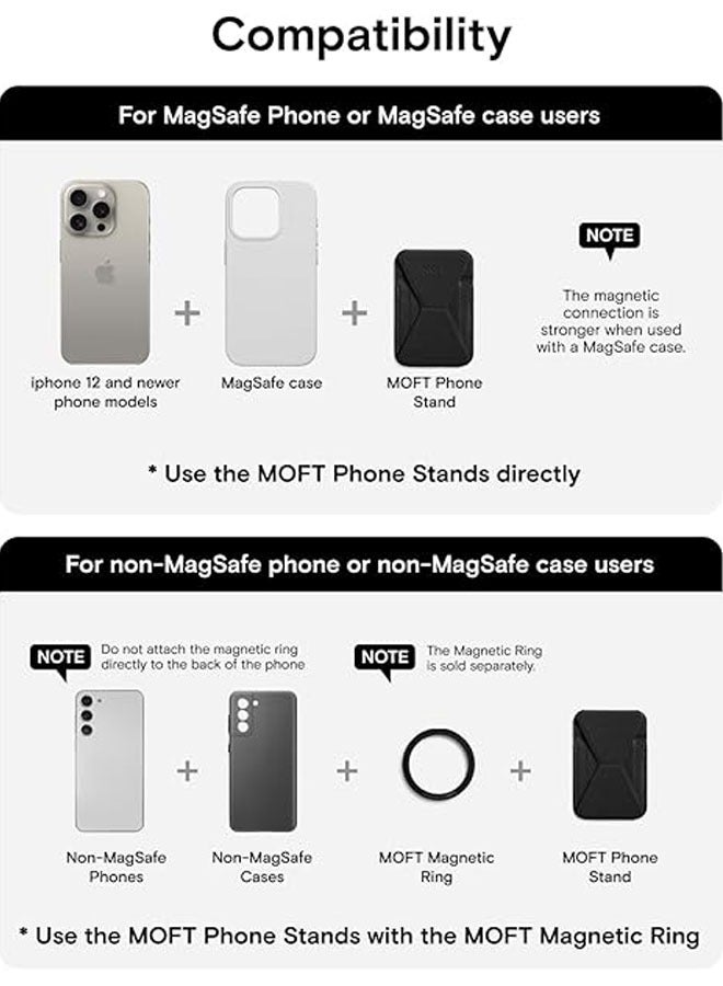 عام حامل المحفظة المغناطيسي متوافق مع iPhone 15/14/13/12، مع ضبط الزاوية وحامل الهاتف المتوافق مع Magsafe - Image 4