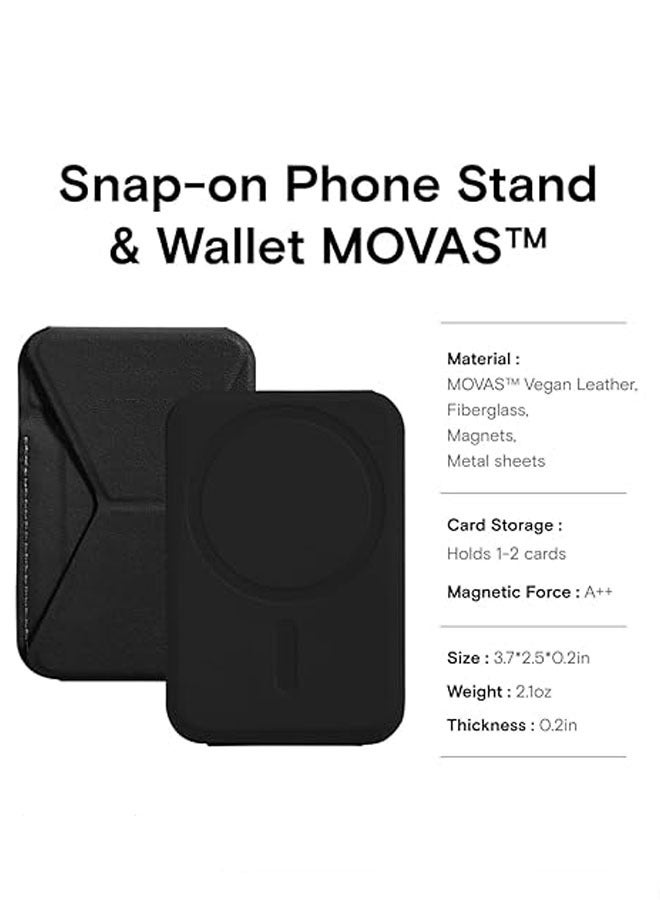 عام حامل المحفظة المغناطيسي متوافق مع iPhone 15/14/13/12، مع ضبط الزاوية وحامل الهاتف المتوافق مع Magsafe - Image 3
