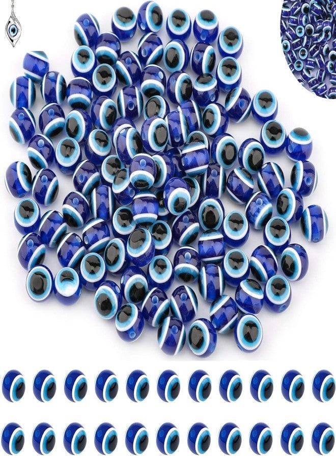ST logo 100 Pcs Round Evil Eye Dark Beads Bracelets Making Charms Evil Eye Round Eyeball Beads for DIY Necklace Bracelets Jewelry Making DIY Art & Crafts, Multicolour - Image 1