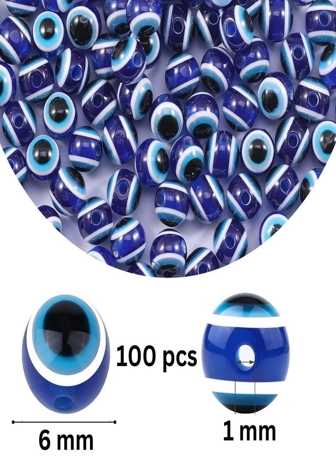 ST logo 100 Pcs Round Evil Eye Dark Beads Bracelets Making Charms Evil Eye Round Eyeball Beads for DIY Necklace Bracelets Jewelry Making DIY Art & Crafts, Multicolour - Image 2