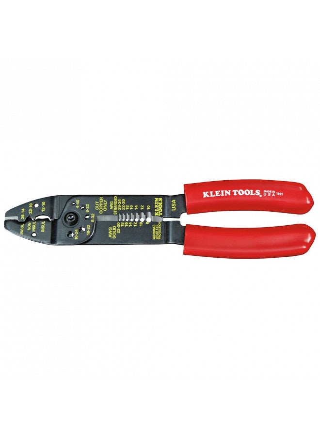 Klein Tools Klein Tools 1001 Multi Tool, Wire Stripper, Wire Cutters, Crimper Tool for 8-22 AWG, Multi-Purpose Electrician Tool is 8.5-Inch Long 